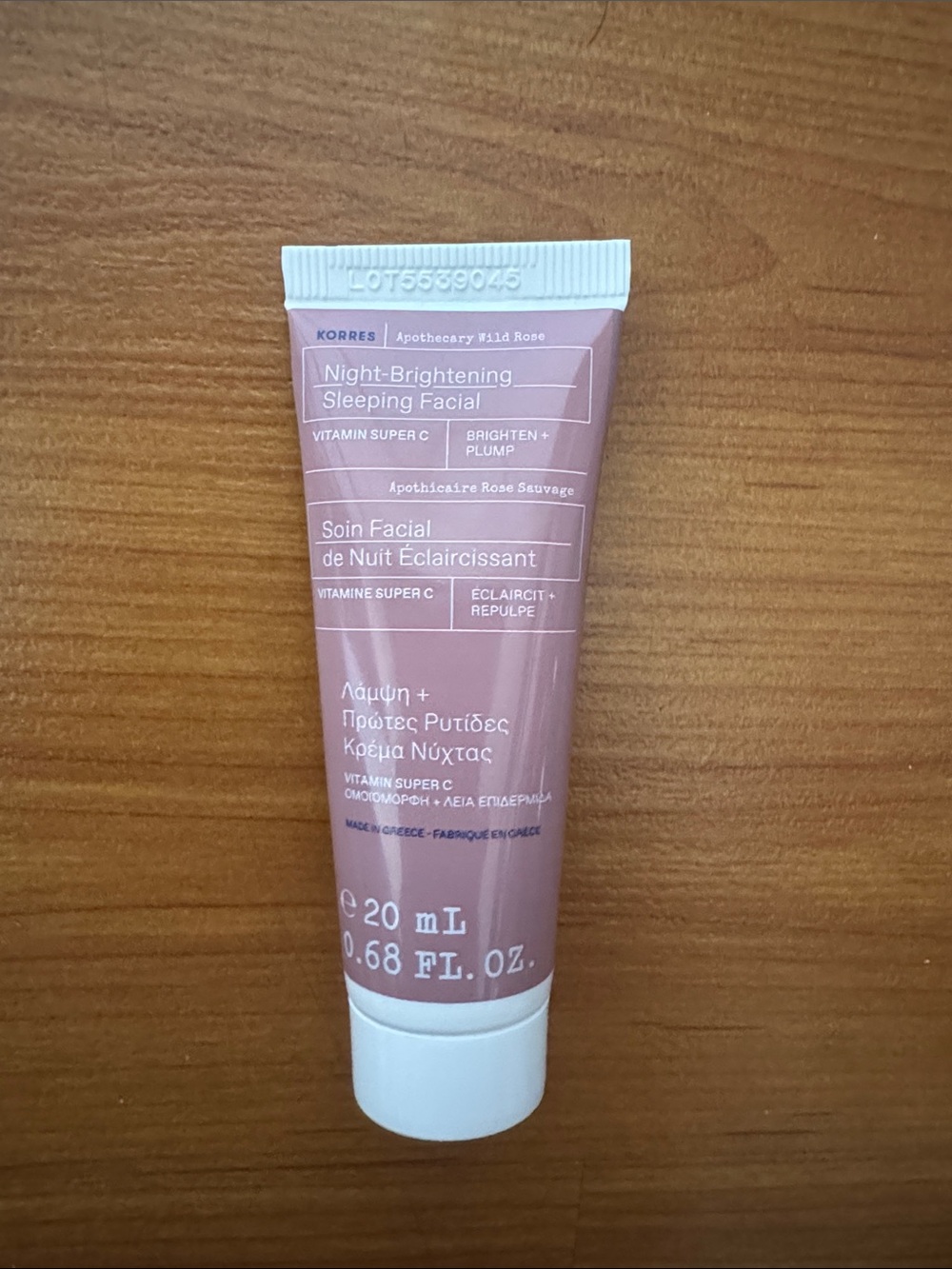 Korres Night-Brightening Sleeping Facial - Dusty Rose Tube